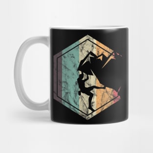 Awesome Rock Climbing Retro Mountain Climber Hiker Mug